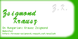 zsigmond krausz business card